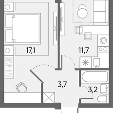 Квартира 35,7 м², 1-комнатная - изображение 1