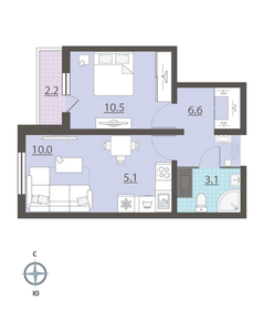 Квартира 36,4 м², 1-комнатная - изображение 2