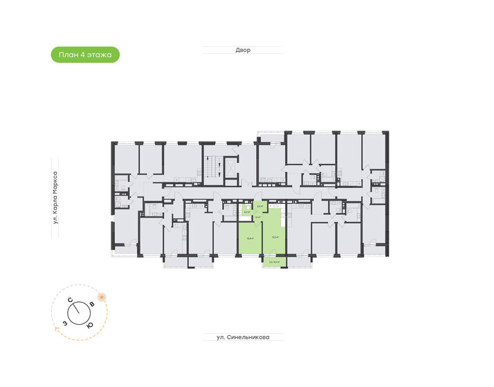 42,9 м², 1-комнатная квартира 10 009 139 ₽ - изображение 54