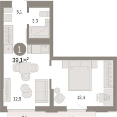 Квартира 39,1 м², 1-комнатная - изображение 3