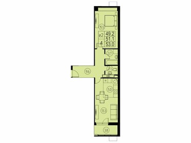Квартира 51,1 м², 2-комнатная - изображение 1