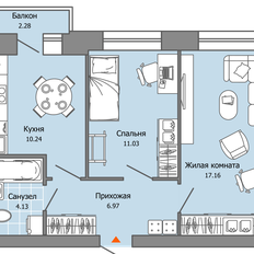 Квартира 50 м², 2-комнатная - изображение 2
