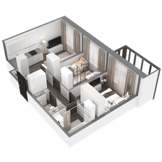 Квартира 50,5 м², 2-комнатная - изображение 3