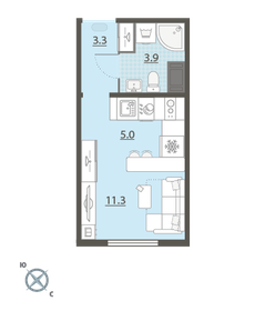 Квартира 23,5 м², студия - изображение 2