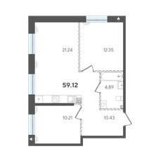 Квартира 59,1 м², 2-комнатная - изображение 3