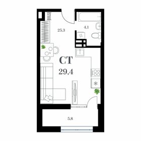 Квартира 32,5 м², 1-комнатная - изображение 1