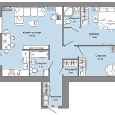 Квартира 81 м², 2-комнатная - изображение 2