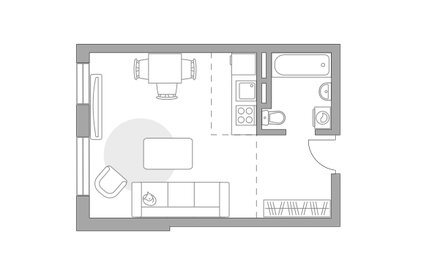 Квартира 30,1 м², студия - изображение 1