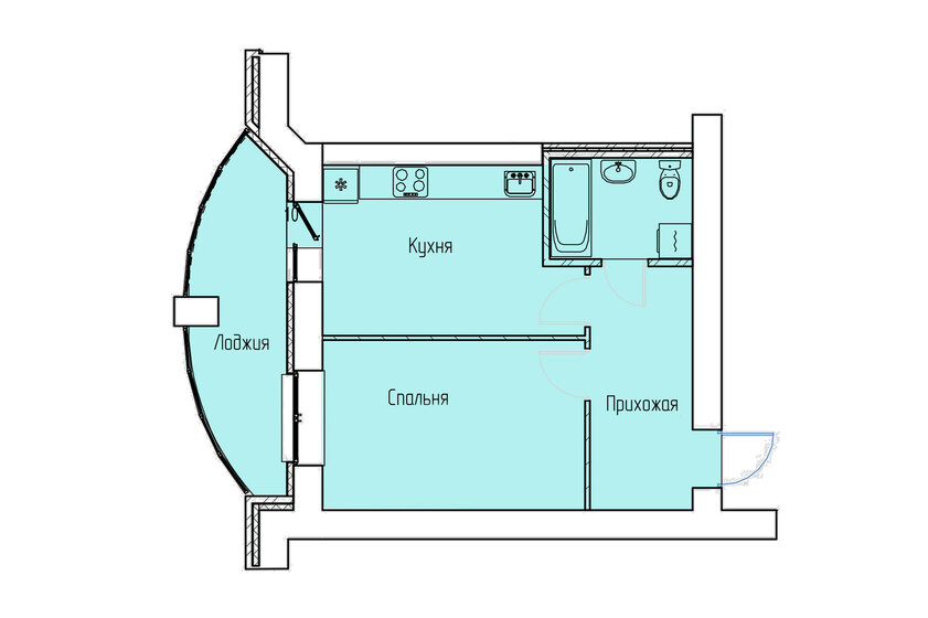 47 м², 2-комнатная квартира 850 000 ₽ - изображение 61