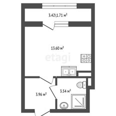 Квартира 22,8 м², студия - изображение 4