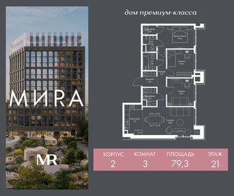 Квартира 79,3 м², 3-комнатная - изображение 1