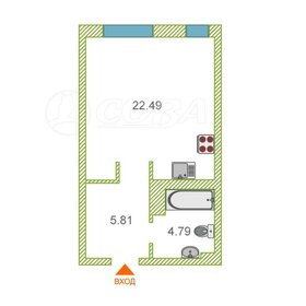 Квартира 33 м², студия - изображение 1