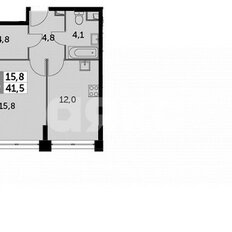 Квартира 41,5 м², 1-комнатная - изображение 1