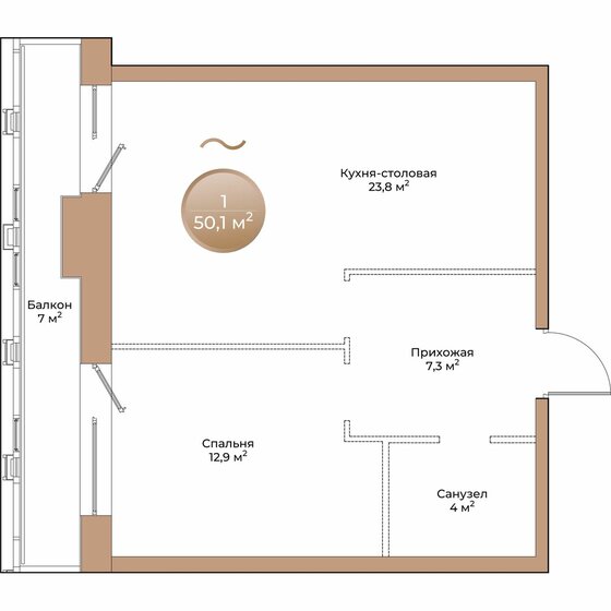 12 м², квартира-студия 1 350 000 ₽ - изображение 75