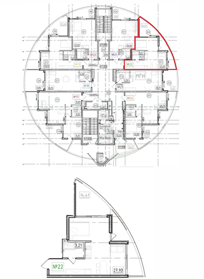 27 м², 1-комнатная квартира 7 590 000 ₽ - изображение 15