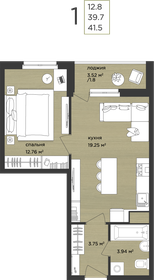 Квартира 41,3 м², 1-комнатная - изображение 1