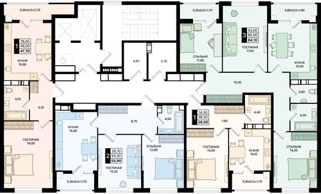 Квартира 84,1 м², 3-комнатная - изображение 2