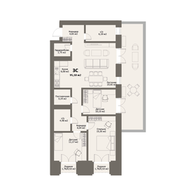 Квартира 95,2 м², 3-комнатная - изображение 1