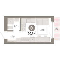 Квартира 20,7 м², студия - изображение 3