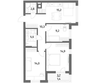 Квартира 72,5 м², 3-комнатная - изображение 1