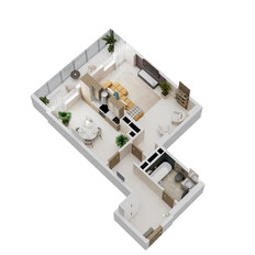 Квартира 53,9 м², 1-комнатная - изображение 2