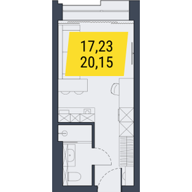 Квартира 20,2 м², студия - изображение 1