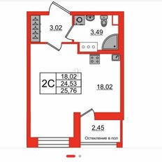 Квартира 24,5 м², студия - изображение 2