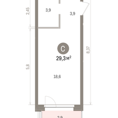 Квартира 29,3 м², студия - изображение 2