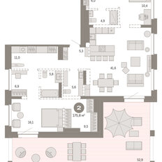 Квартира 175,8 м², 2-комнатная - изображение 3