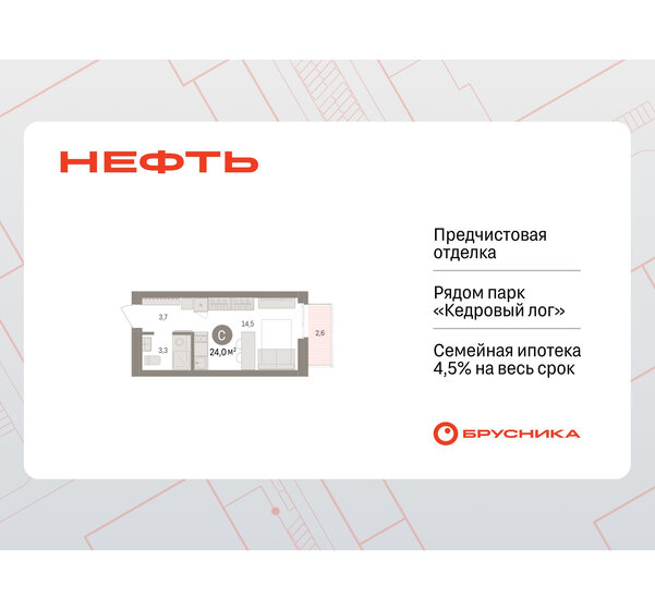 41 м², 2-комнатная квартира 2 500 000 ₽ - изображение 68