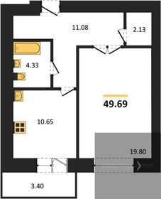 Квартира 50 м², 1-комнатная - изображение 1