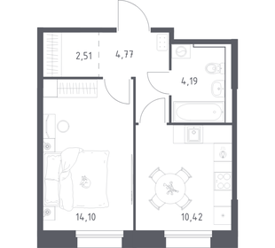 Квартира 36 м², 1-комнатная - изображение 1
