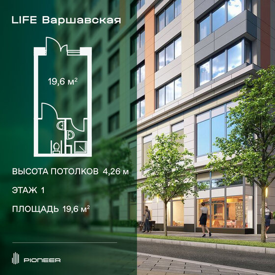 19,6 м², помещение свободного назначения 14 137 480 ₽ - изображение 1