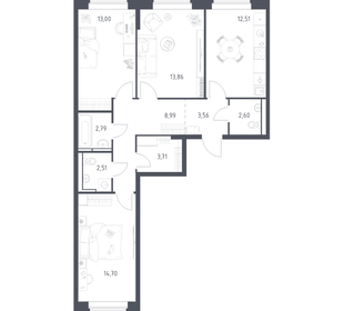 Квартира 78,2 м², 3-комнатная - изображение 1