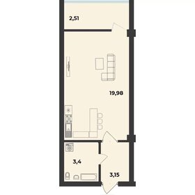 Квартира 29 м², 1-комнатная - изображение 1