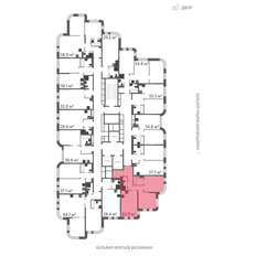 Квартира 62,9 м², 2-комнатная - изображение 2