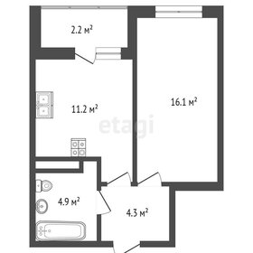 Квартира 33 м², 1-комнатная - изображение 1