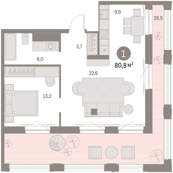 95,4 м², 3-комнатная квартира 12 000 000 ₽ - изображение 73