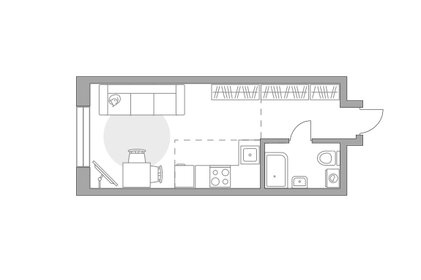 Квартира 29,1 м², студия - изображение 1