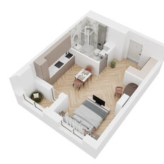 Квартира 37,7 м², 1-комнатная - изображение 3