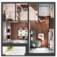 Квартира 42,3 м², 1-комнатная - изображение 3