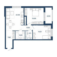 Квартира 78,4 м², 2-комнатная - изображение 2