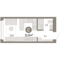 Квартира 21,6 м², студия - изображение 3