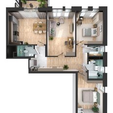 Квартира 96,4 м², 3-комнатная - изображение 4