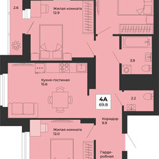 Квартира 69,8 м², 3-комнатная - изображение 2