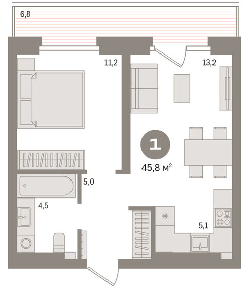 50 м², 1-комнатная квартира 7 800 000 ₽ - изображение 121