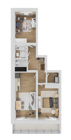 Квартира 66,2 м², 2-комнатная - изображение 3