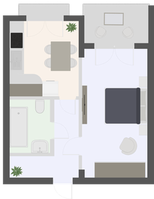 Квартира 38,2 м², 1-комнатная - изображение 1