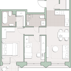Квартира 60,8 м², 2-комнатная - изображение 2