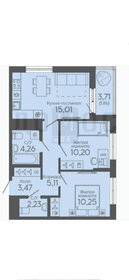 Квартира 52,4 м², 2-комнатная - изображение 1